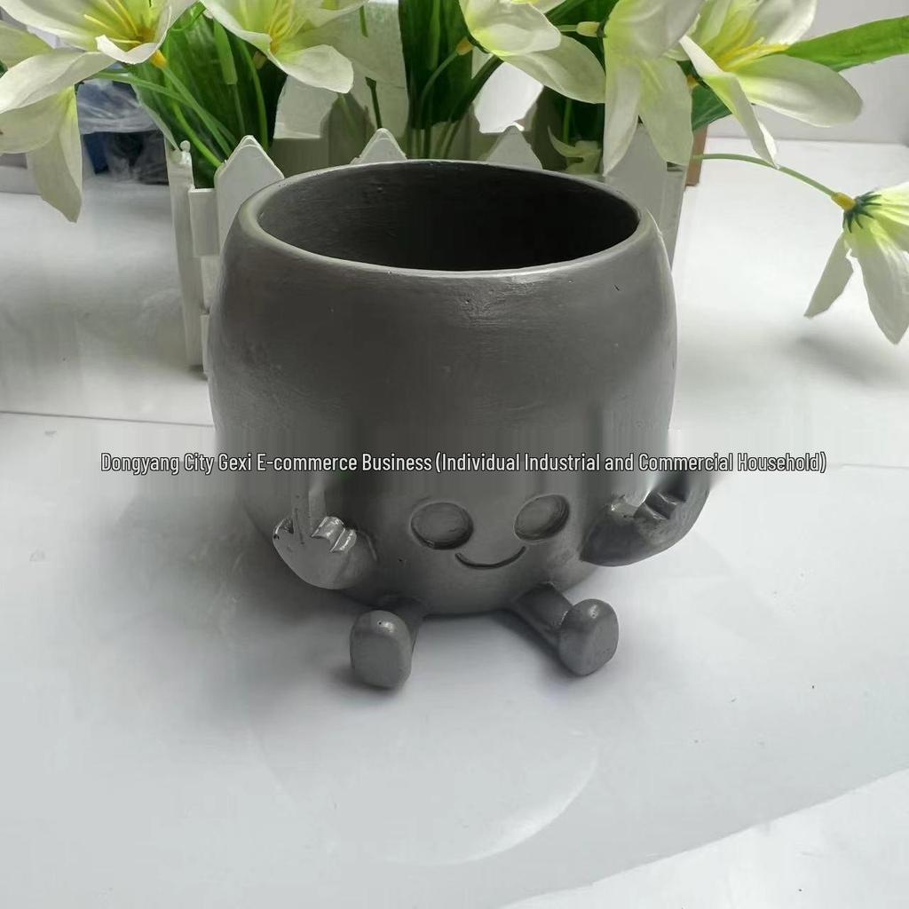 Middle Finger Succulent Planter - Cross Resin Handicrafts for TV Cabinets, Bedrooms, Courtyards