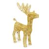 Christmas Wrought Iron Deer Figurine with Led Light Holiday New Year Party Decor