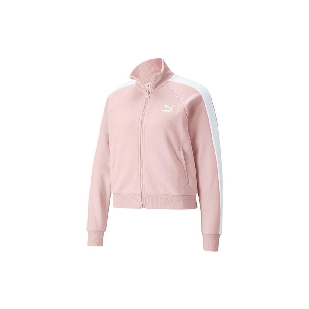 PUMA Iconic T7 Embroidered Logo Color Block Track Jacket Women Jacket Pink 531412-36