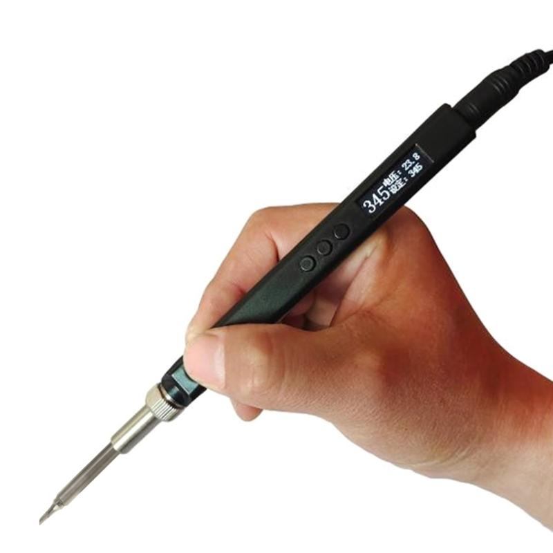 T12 Mini Digitales OLED Löteisen USB Typ-C PD 65W Einstellbare Temperatur Elektrisches Schweißen Lötstation Werkzeug