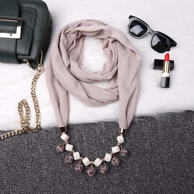 Small Fur Ball Necklace Scarf Women's Spring Autumn Winter Fashion Scarf