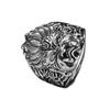 Retro Punk Heavy Wide Face Abstract Art Ring for Men and Women
