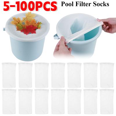 30 STÜCKE Pool Skimmer Socken Schwimmbad Filter Socken Korb Skimmer Elastisches Nylon Netz Poolfilter Ablagerungen Blätter Aufbewahrungssocken