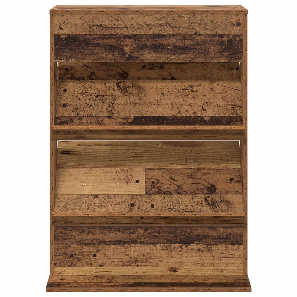 Magazine Rack with Shelf Reclaimed Wood Look 70 x 41 x 96 cm Engineered Wood
