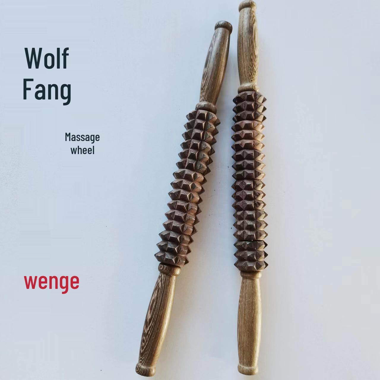 

Wenge Wood Meridian Yoga Massage Roller with Wolf Tooth Design