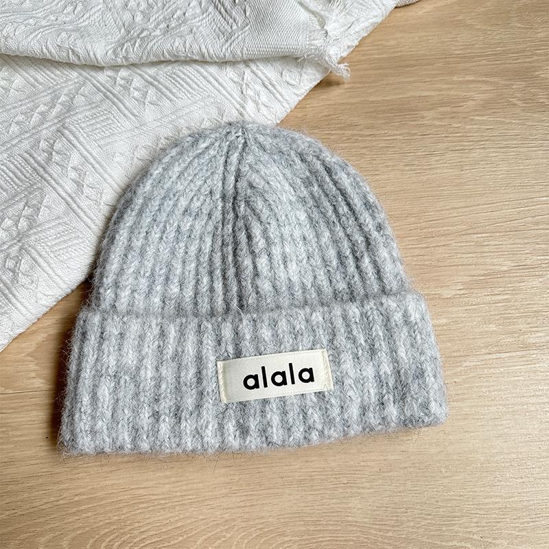 New Trend Curled Ear Protection Woolen Hat Winter Warm Thickened Knitted Hat Big Head Circumference Woolen Hat