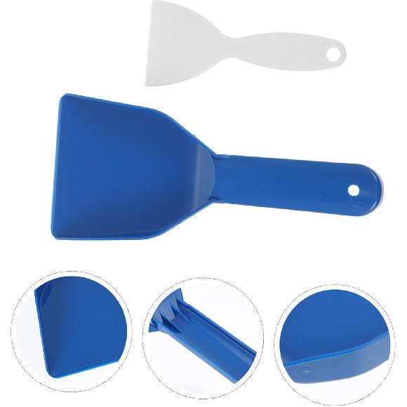 Refrigerator Ice Scraper 2-Pack Plastic Ice Shovels for Freezer Frost Removal Ergonomic Scoop Tools for Kitchen Freezer Cleaning