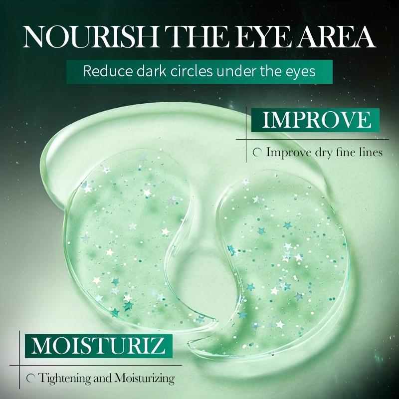 60 pièces Masque Yeux Gel Collagène pour Cernes & Rides-Patchs Collagène Algues en Forme d'Étoile, Patch Gel Hydratant pour & Rides des Yeux, Contour des Yeux à Base de Gel