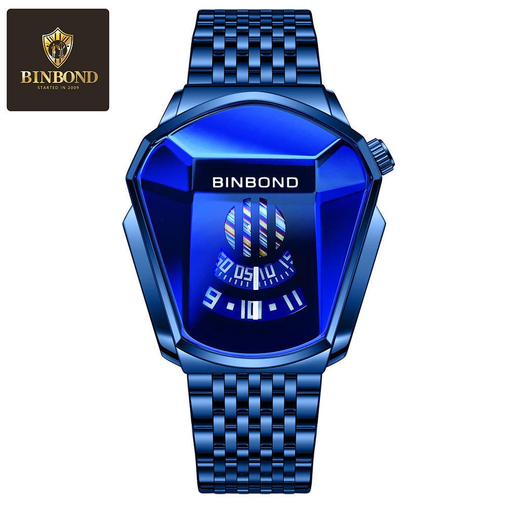 Men's Trendy Motorcycle Concept Watch with Black Technology