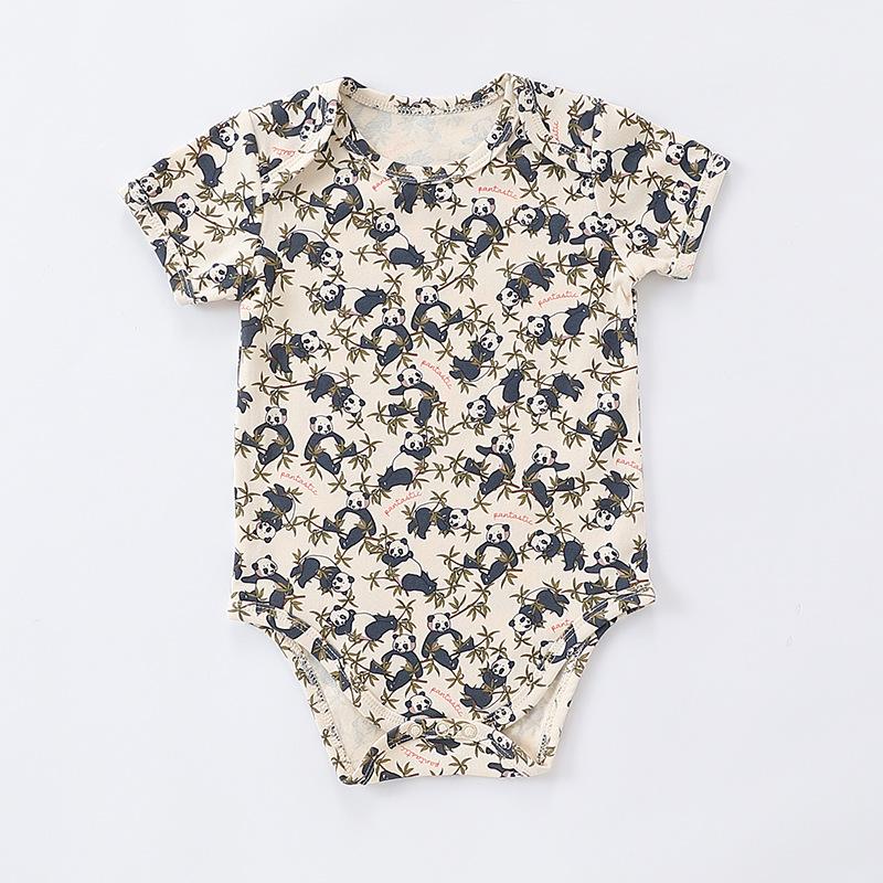 KIDDIEZOOM Infant Boy Girl 6-24 Months Fashion Print Short Sleeve Baby Bodysuits