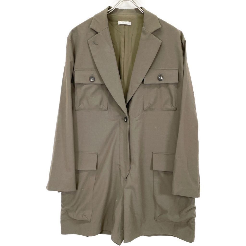 CLANE 18112-5032 Khaki Military Short All In One Overall All-in-one 2 BrownUsed