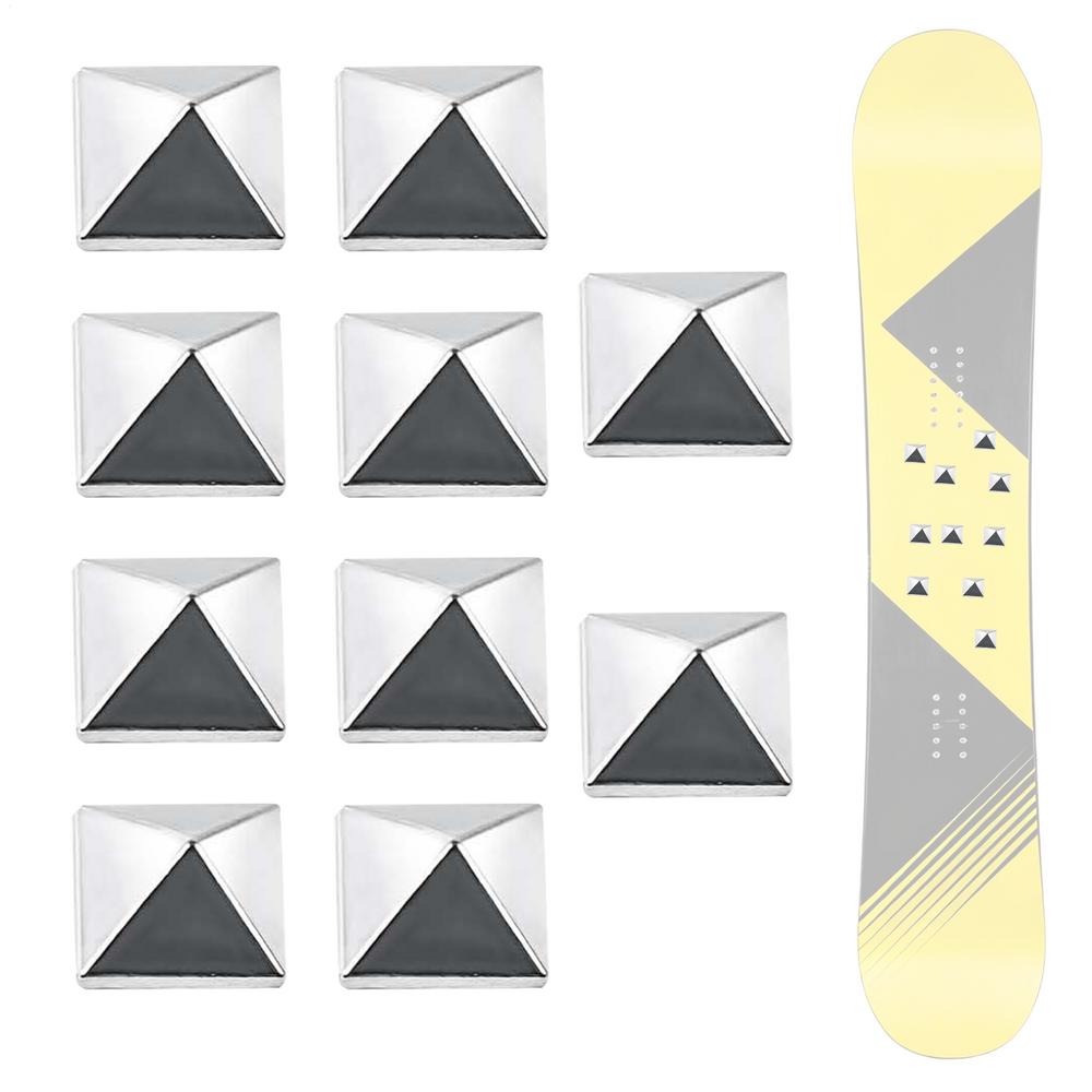 Ski Stomp Pad 10 Pieces Adhesive Anti-Slip Snowboard Grip Stomp Pad Triangular For Women Men Adults Teens Beginners