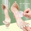 Women High Heels Single Sandals Shoes Cushion Self-adhesive Insole GEL Silicone Seven Points Insoles Washable Shoe Pads Summer