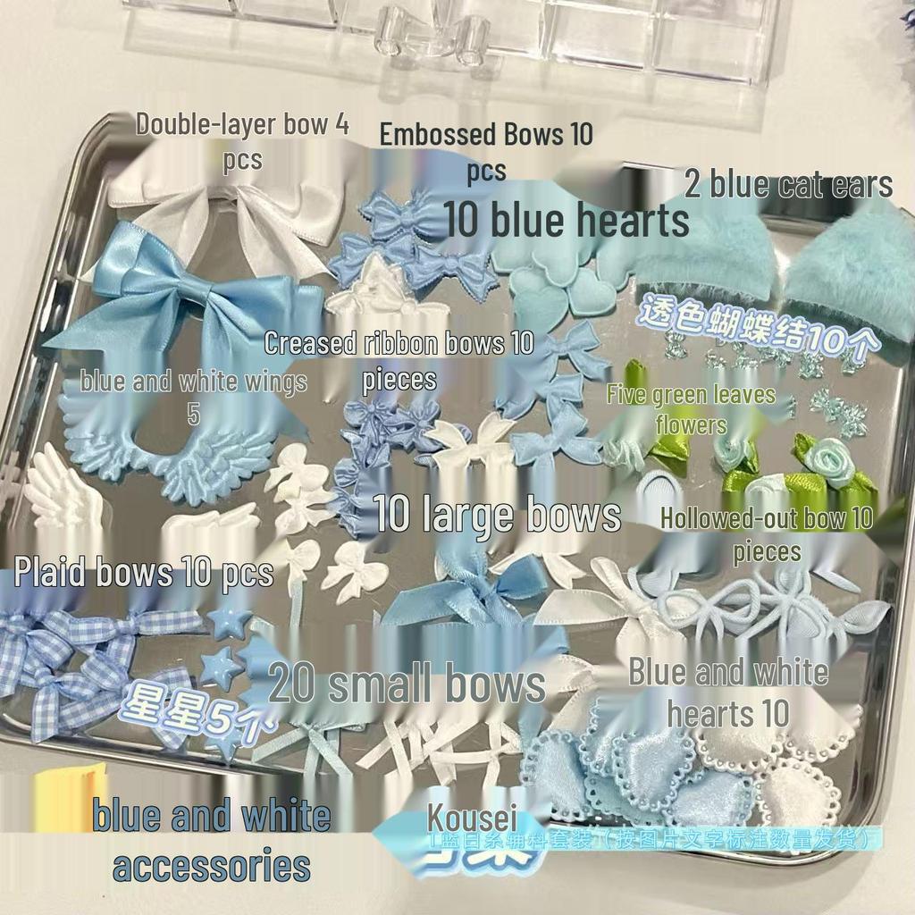 Porta-Cartões de Laço Duplo e Acessórios de Decoração de Leque