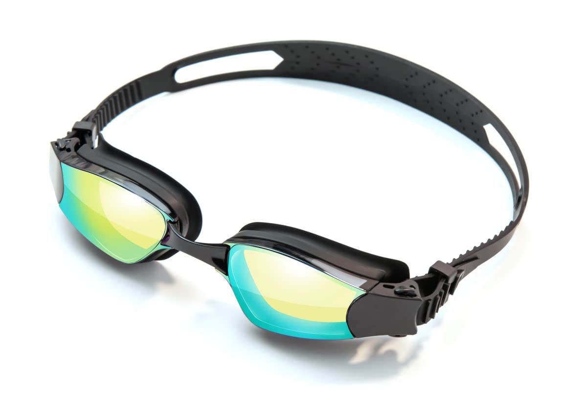 

KOZUMUWAN Swimming Goggles for Soft Silicone Nose Clear Wide Field of Suitable for Adults and Professional UV Nose Protective Case Adults, Anti-Fog, чёрный