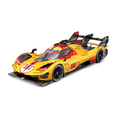 Kyosho BURAGO 1/43 Ferrari 499P Le Mans 2024 No. 83 Yellow Clear Case Finished Product 18-36317