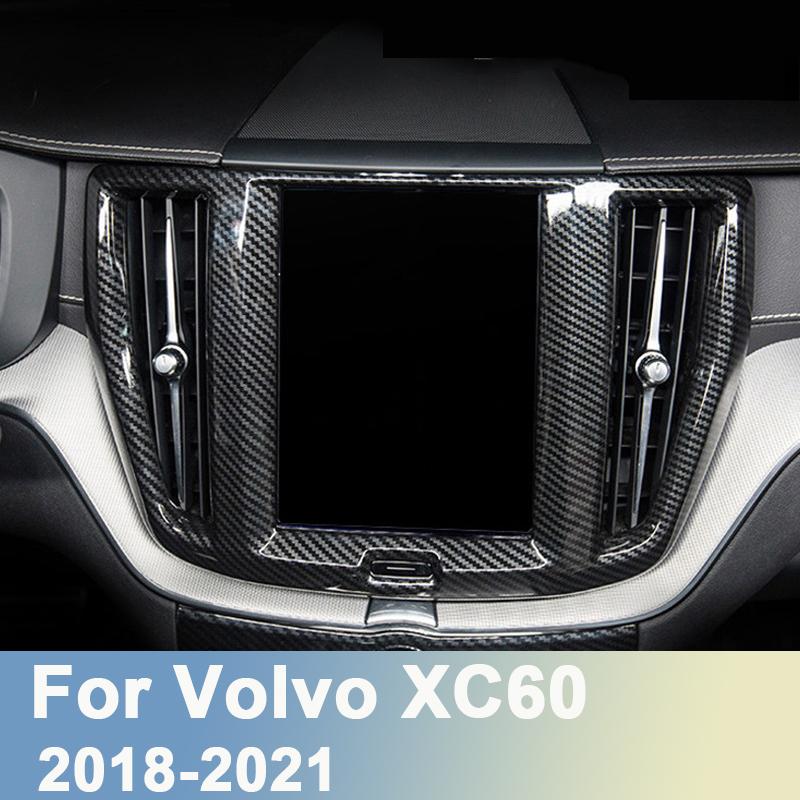 Pokrywa panelu nawigacji samochodu z włókna węglowego Rama wykończeniowa do akcesoriów Volvo XC60 2018 ABS Chrome