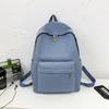 Schoolbag New Solid Color Versatile Backpack Leisure Travel Commuter Backpack Large Capacity Lightweight Student School Bag