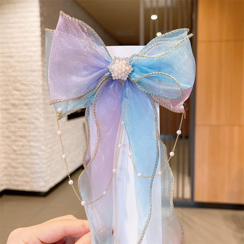 Haarschmuck für Kinder, Schleifen, Bänder, geflochtene Haarnadeln, Kopfschmuck, Prinzessin