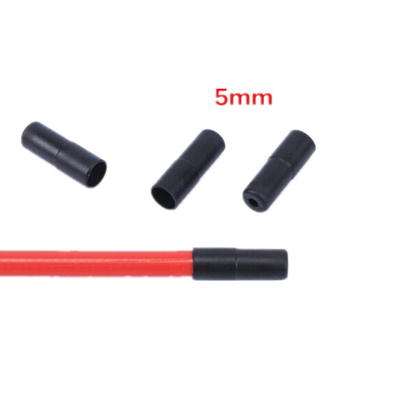 100Pc 4/5Mm Bike Bicycle Plastic Speed Chaning Brake Cable Wire Tips Caps Crimps