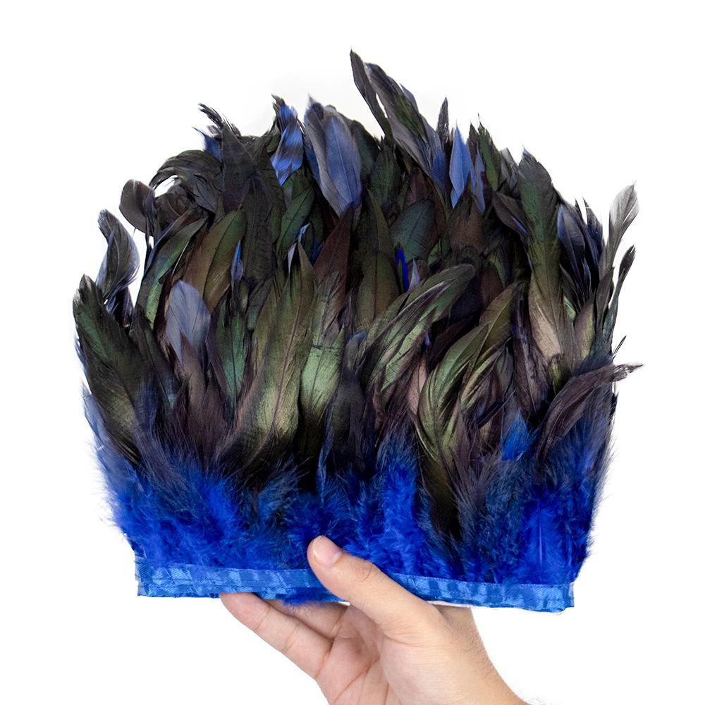 1M 2M 5M 10Meter Natural Rooster Feathers trim fringe 15-20cm Ribbon plumes For Craft ribbon fringe for skirt Party clothing