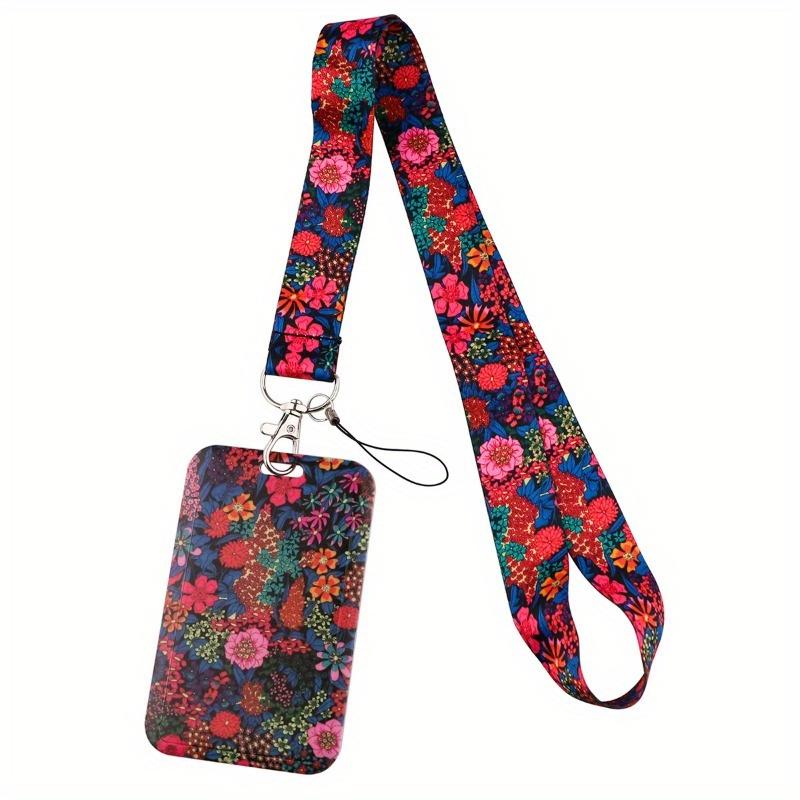 New Fashion Flowers Neck Strap Vintage Lanyard for Key ID Card Gym USB Badge Holder DIY Hang Rope Phone Accessories