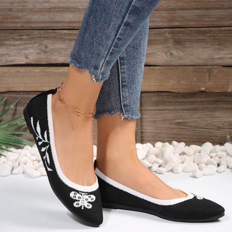 Spring new mesh flat bottom pointed single shoes women's Doudou shoes shallow mouth square mouth shoes