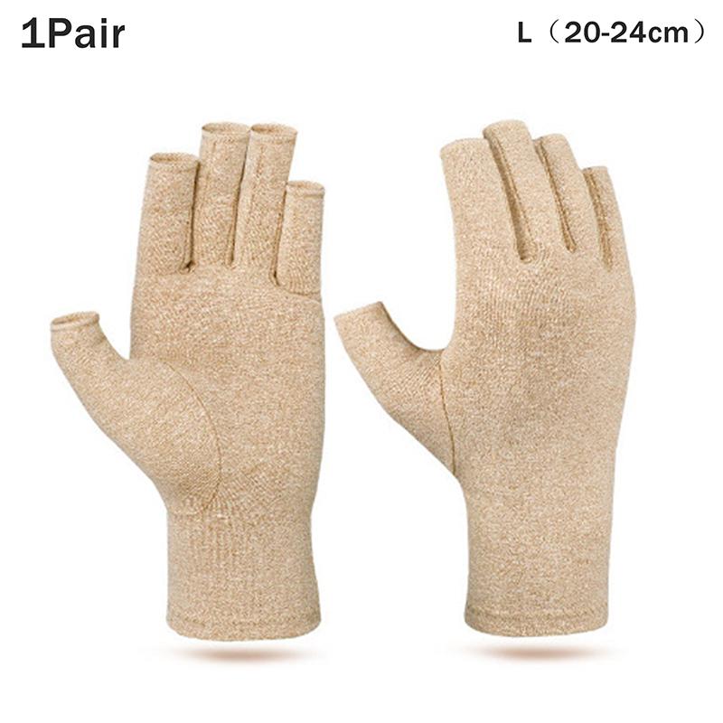 Therapy Compression Arthritis Gloves for Men Half-Finger Wrist Support Hand Joint Pain Relief Health Care Compression Gloves