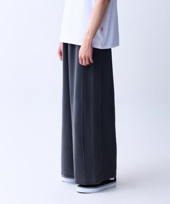 ADERNM Vintage Raw Edge Wide Pants Charcoal