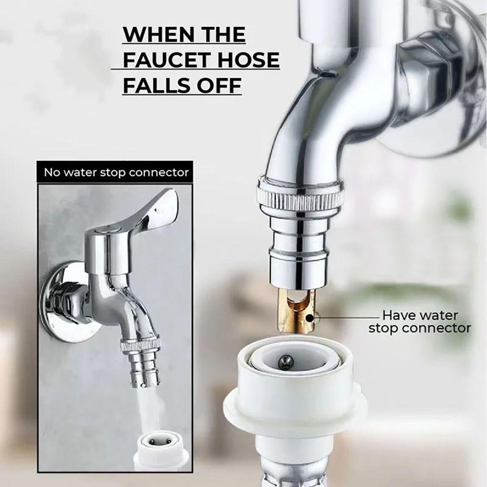 Messing Wasserrohrverbinder Waschmaschinenhahn Schnappadapter Übergangskopf Schlauchanschluss Wasserhahnventil Schnittstelle Mündung Zubehör