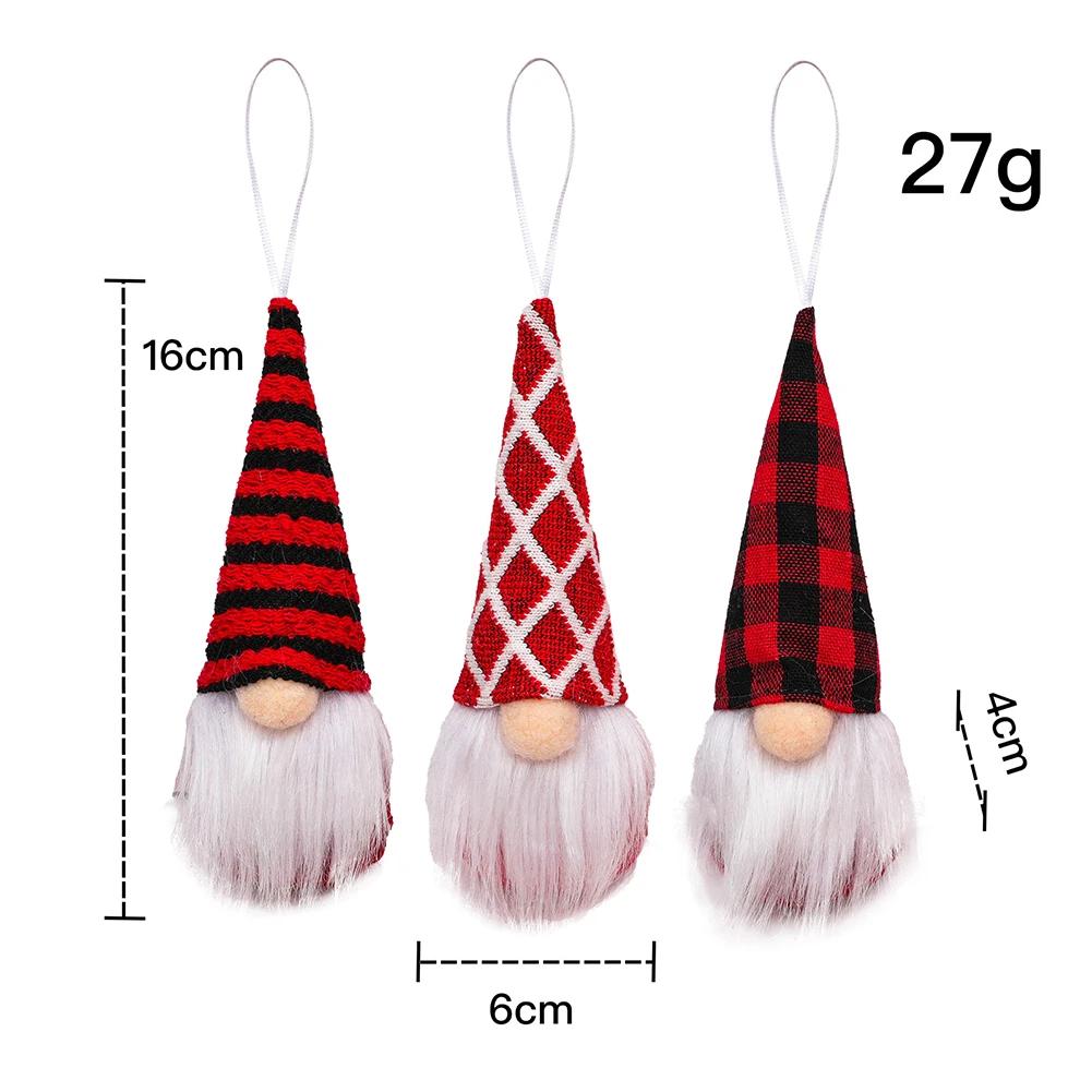 Faceless Doll Gnome Ornaments Plush Knitting Small Pendant Plush Doll Ornaments Tree Pendant Christmas Decorations Home Decor