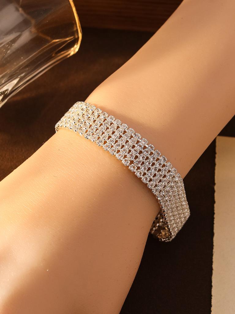 Fresh And Sweet Bracelet Full Of Diamonds, Luxury Atmospheric Bracelet, Women'S Temperament Versatile Bracelet