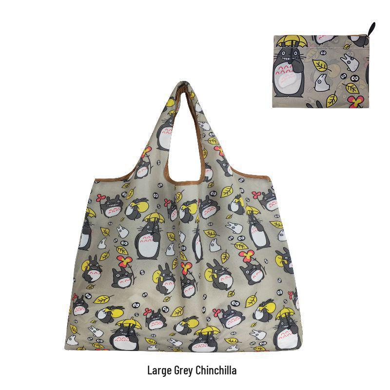 Women's Eco-Friendly Cute Cartoon Waterproof Shopping Bag - Lightweight and Foldable with Large Capacity