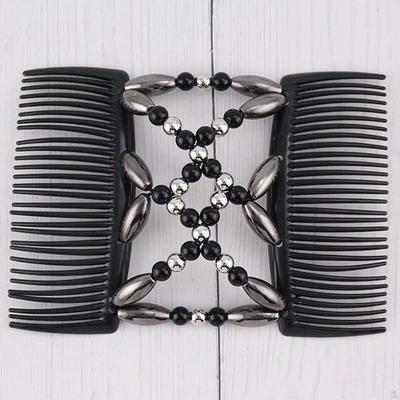Beads Hair Combs Bun Making Tool Bead Hairpins Accessories Clips Elastic Headwear for Stage