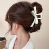 Solid Bow Hair Clips Plastic Barrettes Fashion Hair Claw Clip
