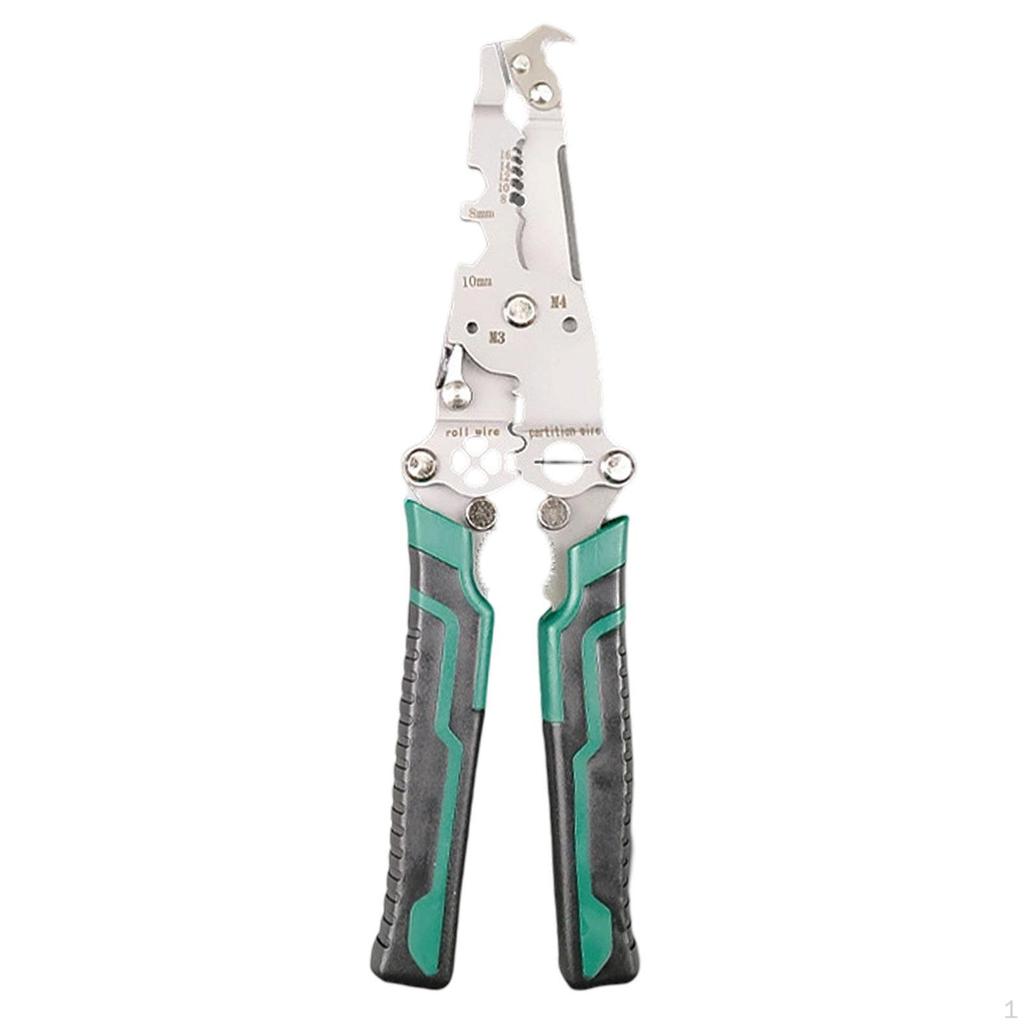 Foldable Wire Stripper Cable Cutting Tool Pliers Crimping for Clamping