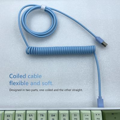 Computer Mechanical Keyboard Data Cable Coiled Aviator Wire Type-C To USB Cable