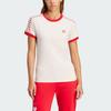 Adidas Camiseta Casual de Corazón Patchwork con Cuello Redondo y Ajuste Slim para Mujer Tops Miracle-Quartz IS5204