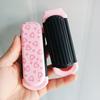Portable Folding Air Cushion Brush with Mirror in Pink, Pocket-Size Comb for Scalp Massage & Styling