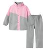 Kids Waterproof Suit Hooded Raincoat Jacket Trousers Set Puddle Suit Zip Boys Girls