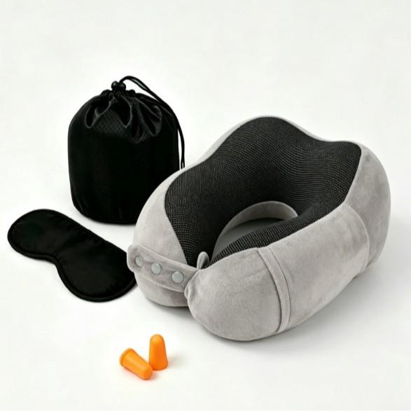 Slow Rebound Memory Foam U-Shape Neck Pillow for Travel