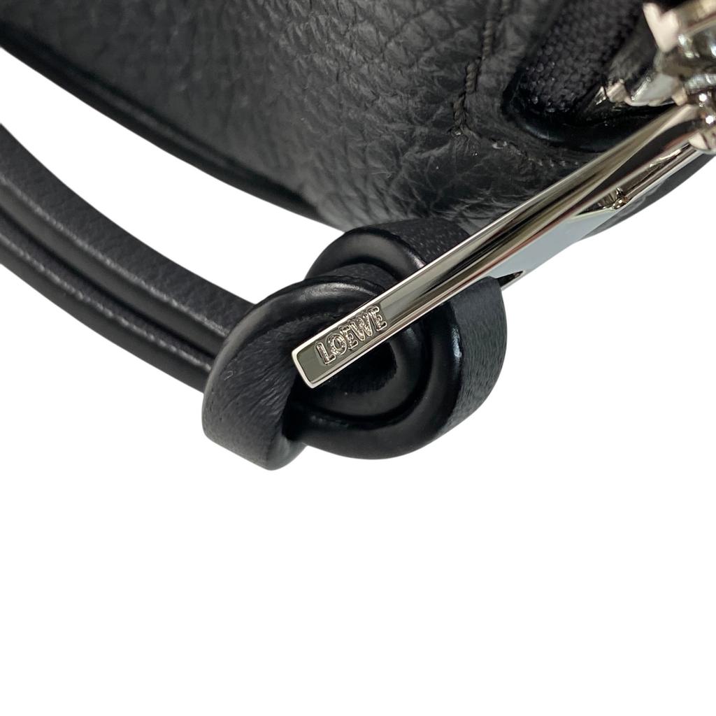 Used LOEWEbody Bag Dark Gray Leather Mens