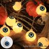 Halloween LED String Lights - Pumpkin, Spider, Ghost, Horror Decor, Marigold Colored Small Lights