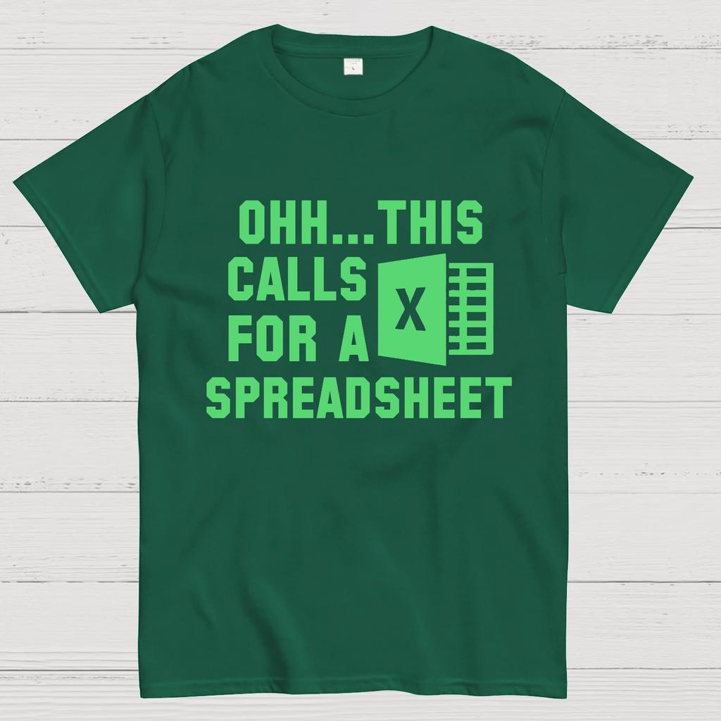 Ohh... Questo richiede un Foglio di Calcolo T-shirt Unisex Pesante 100% Cotone