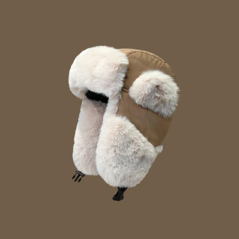 Lei Feng Hat for Women In Winter Thickened Velvet Warm Cotton Hat Riding Windproof Ear Protection Snow Hat Northeast Cold Hat Men