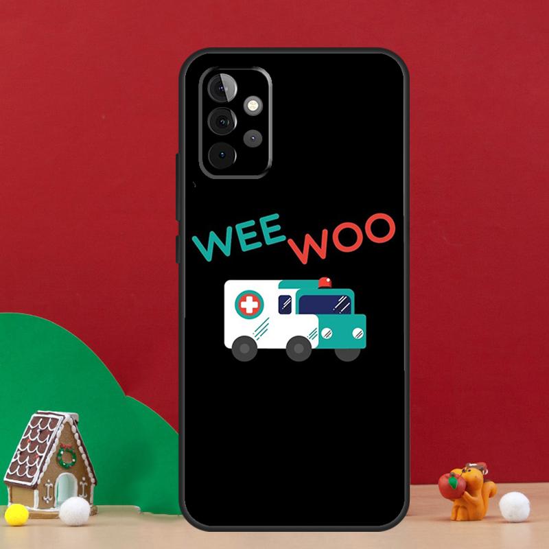 Wee Woo Ambulance Case For Samsung Galaxy A54 A06 A16 A26 A36 A56 A53 A32 A52 A33 A13 A55 A35 A15 A14 A34 A17