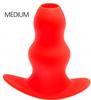 Plug Tunnel Stretch Red Medium 13 X 6.4cm - MK Toys - Anal Plug