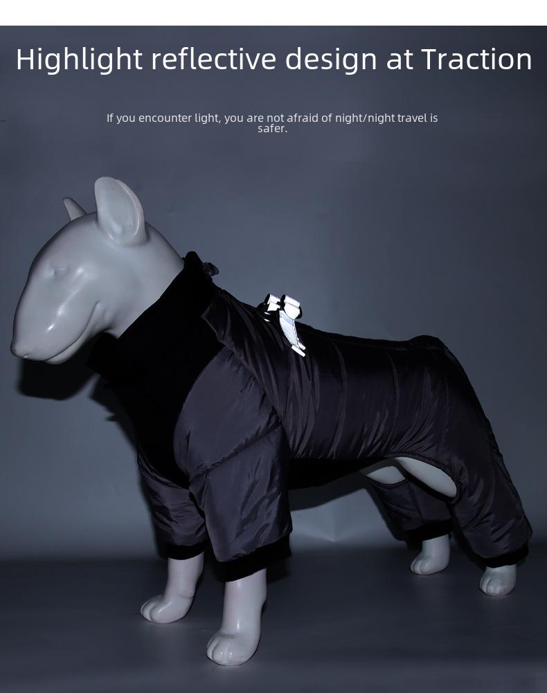 Ciepły Wiatroodporny Zimowy Strój dla Psa: Bawełniana odzież dla czworonożnych zwierząt domowych z zagranicy