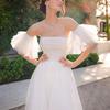 White Removable Gauze Multi-Layer Wedding Dress Fluffy Sleeves Fairy Elastic Decor Bridal Arm Sleeves Party Poshoot Supplies
