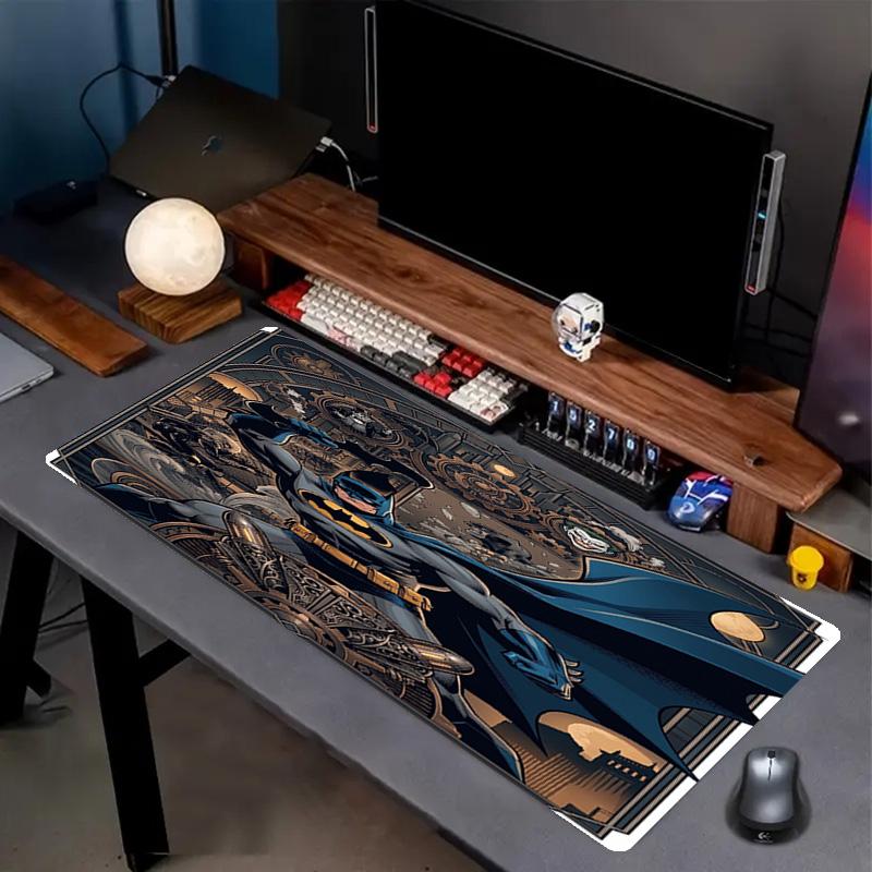 Batman Print Mouse Pad, Anti‑Slip Desktop Keyboard Mat, for PC Laptop Gaming Working Daily Use, Cool Festival Surprise Gift